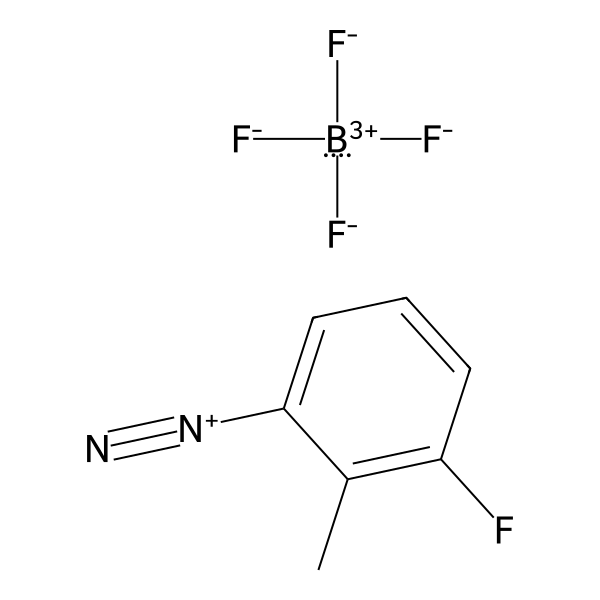 Benzenediazonium, 3-fluoro-2-methyl-, tetrafluoroborate(1-) (1:1) (ACI) Structure