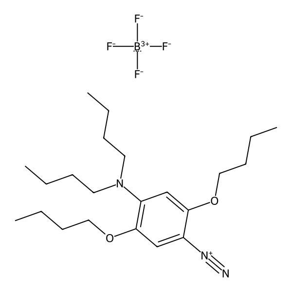 Benzenediazonium, 2,5-dibutoxy-4-(dibutylamino)-, tetrafluoroborate(1-) (1:1) (ACI) Structure