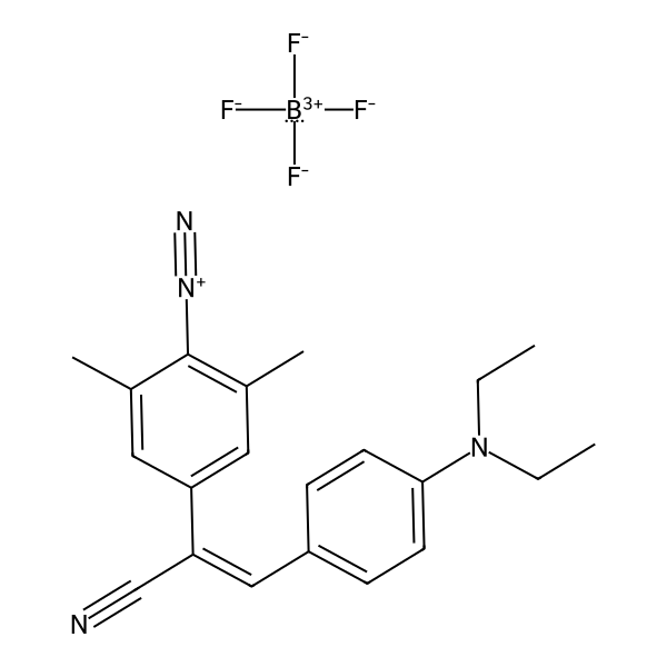 Benzenediazonium, 4-[1-cyano-2-[4-(diethylamino)phenyl]ethenyl]-2,6-dimethyl-, tetrafluoroborate(1-) (1:1) (ACI)