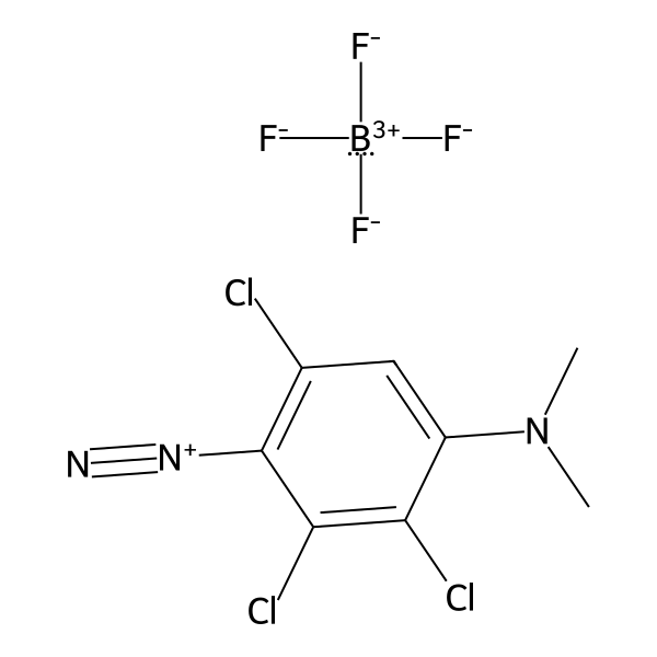 Benzenediazonium, 2,3,6-trichloro-4-(dimethylamino)-, tetrafluoroborate(1-) (1:1) (ACI) Structure