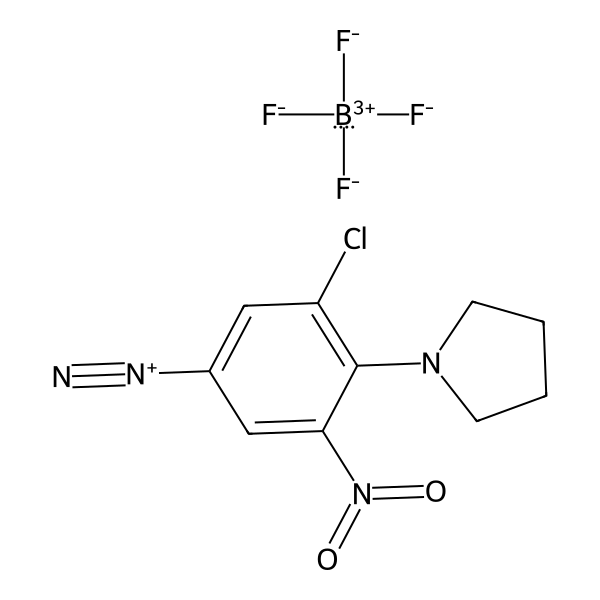 Benzenediazonium, 3-chloro-5-nitro-4-(1-pyrrolidinyl)-, tetrafluoroborate(1-) (1:1) (ACI) Structure
