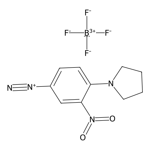 Benzenediazonium, 3-nitro-4-(1-pyrrolidinyl)-, tetrafluoroborate(1-) (1:1) (ACI) Structure