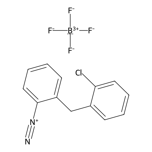 Benzenediazonium, 2-[(2-chlorophenyl)methyl]-, tetrafluoroborate(1-) (1:1) (ACI) Structure